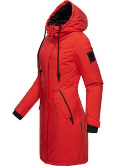 Navahoo LETIZIAA Ženski zimski kaput s kapuljačom, crveni