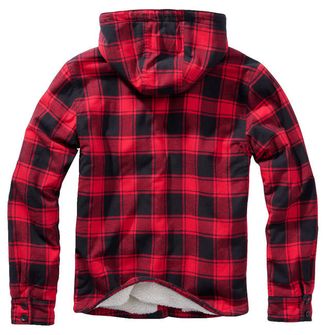 Brandit Lumberjacket jakna s kapuljačom, crvena i crna