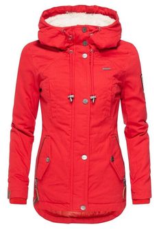 Marikoo BIKOO Ženska zimska jakna s kapuljačom, crvena