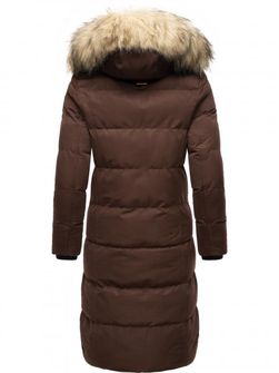 Marikoo ženska zimska jakna s kapuljačom Schneesternchen, tamna čokolada