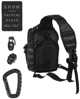 Mil-tec taktički ruksak s jednom naramenicom, crni 10L
