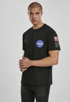 NASA muška majica Insignia Logo Flag, crna