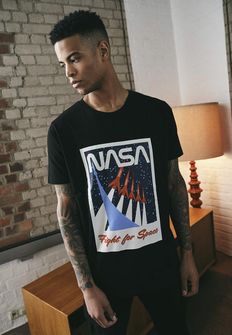 NASA muška majica Fight for space, crna