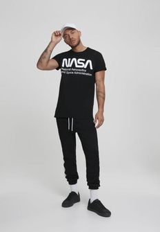 NASA muška majica Wormlogo, crna