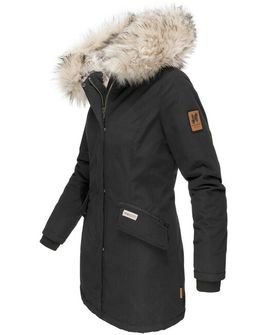 Navahoo Cristal ženska zimska jakna s kapuljačom i krznom, crna