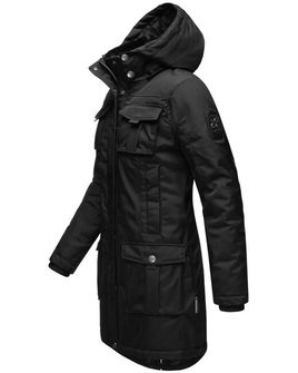 Navahoo Tiniis Ženska zimska jakna s kapuljačom, crna