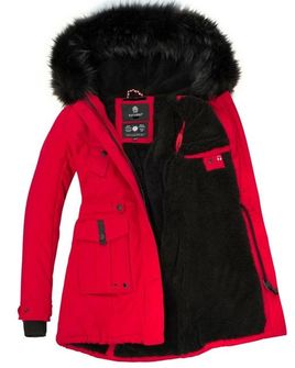 Navahoo Luluna ženska zimska jakna s kapuljačom, crvena