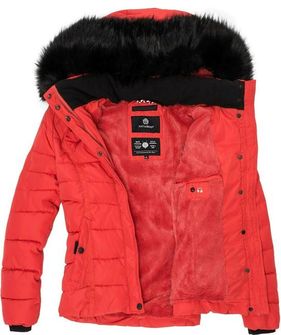 Navahoo Miamor ženska zimska jakna s kapuljačom, crvena