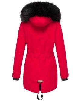 Navahoo Luluna ženska zimska jakna s kapuljačom, crvena