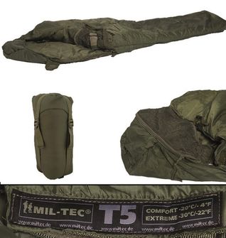 Vreća za spavanje Mil-tec Tactical T5, maslinasta -23 °C