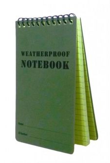 WARAGOD vodootporna bilježnica, zelena, 12 x 7,8 cm