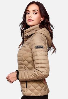 Marikoo Samtpfote ženska prijelazna jakna s kapuljačom, taupe grey
