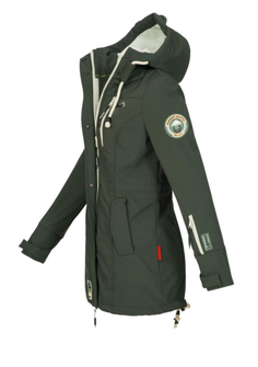 Marikoo ZIMTZICKE ženska zimska softshell jakna s kapuljačom, zelena