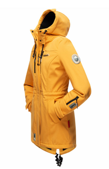 Marikoo ZIMTZICKE ženska zimska softshell jakna s kapuljačom, jantar žuta