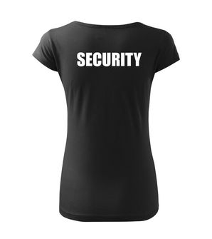 DRAGOWA ženska majica s natpisom SECURITY, crna