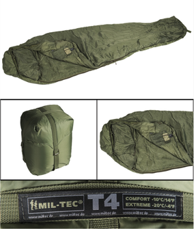 Vreća za spavanje Mil-tec Tactical T4, maslinasta 2/-19 °C