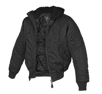 Bomber jakna s kapuljačom Brandit MA1, crna