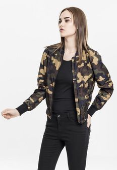 Urban Classics ženska lagana bomber maskirna jakna, woodcamo