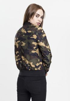 Urban Classics ženska lagana bomber maskirna jakna, woodcamo