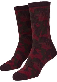 Urban Classics Camo čarape 2 para, burgundy camo