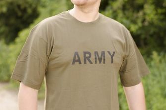 MFH majica s army natpisom maslinasta, 160g/m2