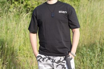 MFH majica s natpisom security crna, 160g/m2