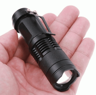LED UV vojna baterija punjiva zoom, 10cm