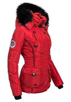 Marikoo VANILLA ženska zimska jakna s kapuljačom, crvena