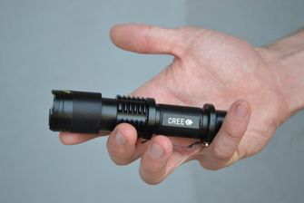 LED vojenska baterija punjiva zoom, 13cm