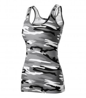 Ženska majica bez rukava Malfini Camouflage, siva 180g/m2