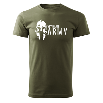 DRAGOWA kratka majica spartan army, maslinasta 160g/m2