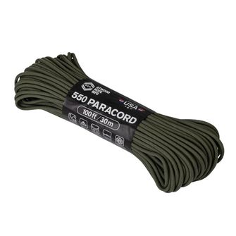 ATWOOD® 550 Paracord uže (100 stopa / 30 m) - Maslinasto zelena (55024CB)