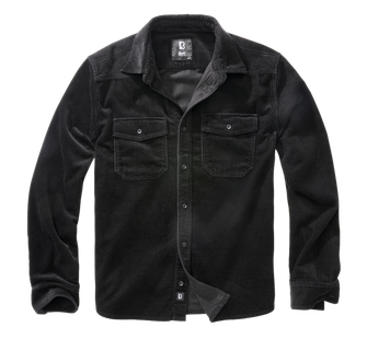 Brandit Corduroy Classic košulja s dugim rukavima, crna