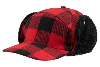 Brandit Lumberjack zimska kapa, crveno-crna