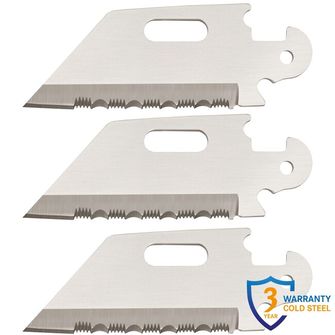 Cold Steel Click N Cut sklopivi nož (3 paketa praktičnih oštrica s nazubljenim rubom)