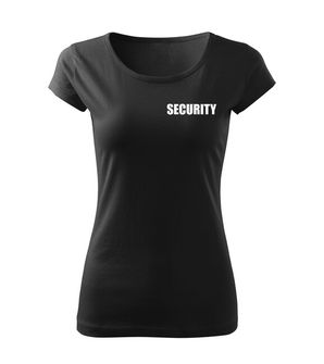 DRAGOWA ženska majica s natpisom SECURITY, crna