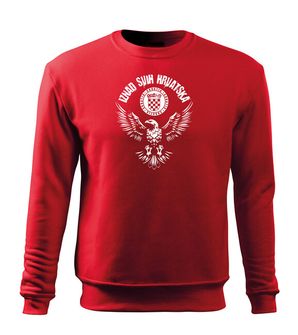 DRAGOWA muška majica s kapuljačom orao "Iznad svih Hrvatska", crveni