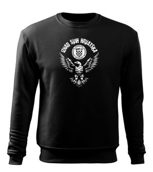 DRAGOWA muška majica s kapuljačom orao "Iznad svih Hrvatska", crna