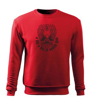DRAGOWA muška majica s kapuljačom orao "u boj u boj za narod svoj", crveni