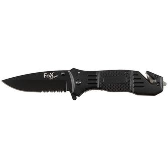 Fox Outdoor Nož Jack jednoručni, crni, metalna ručka