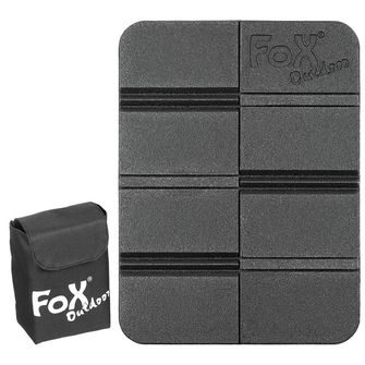 Termalna podloga za sjedenje FoxOutdoor, sklopiva, s džepom Molle, crna