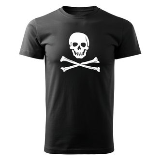 DRAGOWA kratka majica pirat, crna 160g/m2
