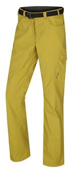 HUSKY ženske vanjske hlače Kahula L, žuto-zelene