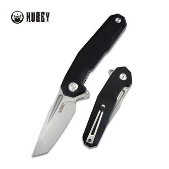 KUBEY Carve nož za zatvaranje, čelik AUS 10, crn