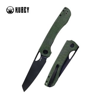 KUBEY Sklopivi nož Elang Green Micarta & Black