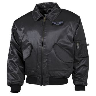 MFH grublja CWU američka pilotska jakna, crna