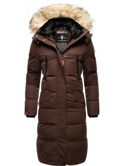 Marikoo ženska zimska jakna s kapuljačom Schneesternchen, tamna čokolada