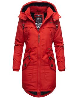 Marikoo Kamii ženska zimska jakna s kapuljačom, crvena