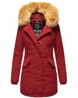 Marikoo Karmaa ženska zimska jakna s kapuljačom, krvavo crvena