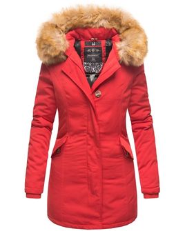 Marikoo Karmaa ženska zimska jakna s kapuljačom, crvena